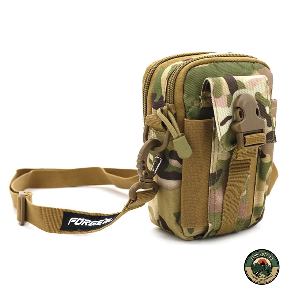 Morral Táctico Forest Poliéster Acolchado Porta Celular